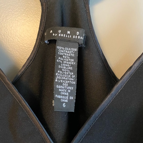 Laundry by Shelli Segal Black t-strap dress - Picture 3 of 4